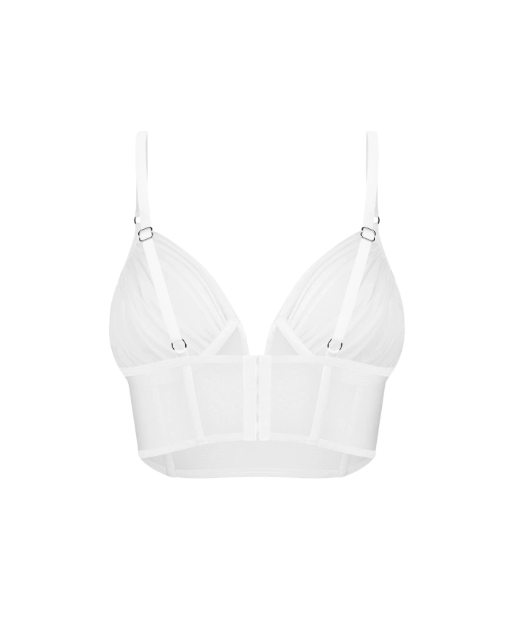 Dessus blanc avec baleines