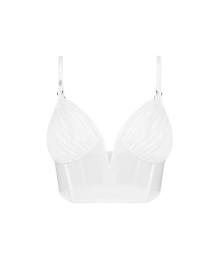 Dessus blanc avec baleines